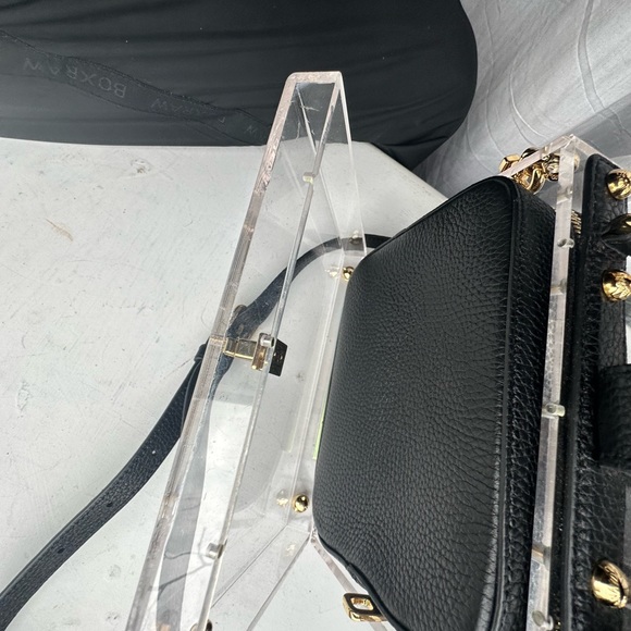 Dolce & Gabbana Plexiglass Encased Black Leather Clutch/Crossbody - Picture 7 of 16